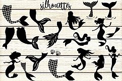 Mermaid svg bundle, quotes, monogram,silhouettes bundle Product Image 6