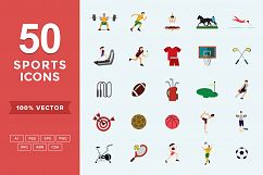 Flat Icons Sports Set Product Image 1