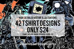 42 Tshirt Designs Bundle Product Image 1