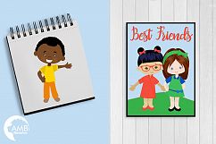 Multi-cultural kids series 2, clipart, graphics and illustrations AMB-2317 Product Image 2