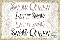 Christmas Snow Queen in Rose Gold Glitter and Pink 21 PNG Product Image 5