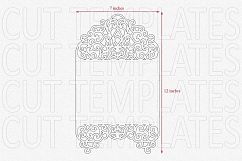 tri fold card invitation svg dxf laser machine cut template Product Image 2