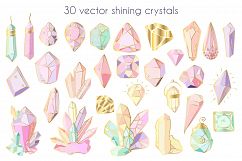 Magic Crystals - vector collection Product Image 2