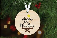Away in a Manger - Christmas SVG Cut File - DXF PNG EPS JPG Product Image 5