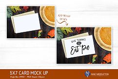 5x7 Card Mock up, Thanksgiving pumpkin pie styled photo Product Image 2