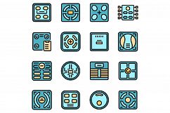 Smart scales icons set vector flat Product Image 1