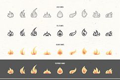 Fire and Flames. Vector Icons. Product Image 2