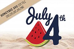 July 4th Watermelon SVG Cut File Product Image 1