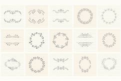 165 Hand Drawn Floral Elements, Frames. Product Image 16