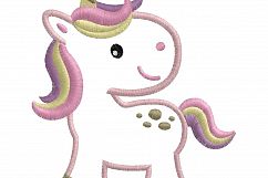 Unicorn Baby Looking Back Applique Machine Embroidery Design Product Image 9