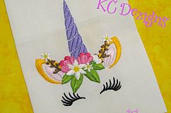 Unicorn Face 04 Machine Embroidery Design Product Image 3