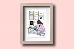 Fashion illustration - Girl Boss 5 - Light skin Product Image 4