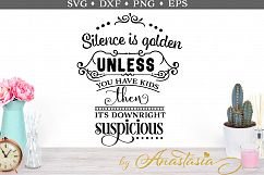 Silence is golden SVG cut file Product Image 1