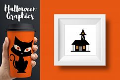 Haunted house clipart, Halloween graphics and illustrations Product Image 3