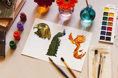 Watercolor birds set Product Image 2