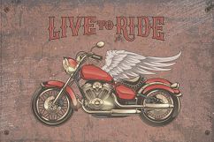 Vintage motorcycle, skulls and labels Product Image 5