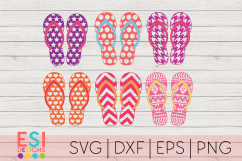 Beach SVG | Summer SVG| Flip Flop SVG | SVG, DXF, EPS &amp; PNG Product Image 1