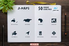 Glyph Map Icons Set Product Image 5