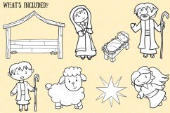Christmas Nativity Digital Stamps Product Image 2
