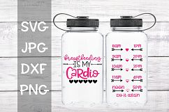 Breastfeeding is my cardio, Water bottle tracker, SVG Product Image 1