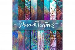 Peacock Textures Digital Paper Product Image 1