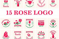 Set Rose Logo Emblem Product Image 1
