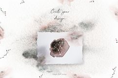 Watercolor Moon &amp; Constellation Flower Leaves and graphics Product Image 12