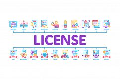 License Certificate Minimal Infographic Banner Vector Product Image 1