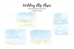 Watercolor wedding sandals clipart, white flip flops, black flip flops illustration  Product Image 6