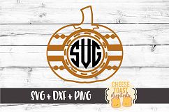 Monogram Pumpkin Frame - Fall SVG File - Monogram SVG Product Image 2