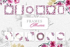 Bouquet of pink flower PNG watercolor pack Product Image 8