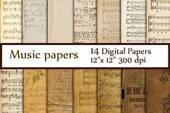 Antique Music Digital Papers Product Image 1