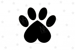 Heart Paw Print SVG File Product Image 1