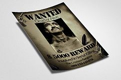 Vintage Wanted Poster Flyer Template Product Image 2