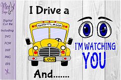 Bus driver svg, School bus svg, Back to school, Cartoon eyes Product Image 2