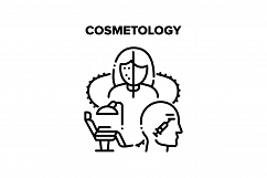 Cosmetology Vector Black Illustration Product Image 1