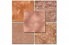Rose Gold Foil Glitter Textures - Digital Papers Product Image 3