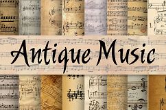 Antique Music Digital Paper Product Image 1