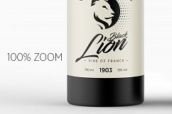 Matte Glass Wine Bottle Mockup Product Image 4