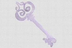 Watercolor vintage old keys PNG set   Product Image 5