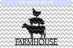 Farmhouse SVG Cut File, Farm Sayings Papercut, DXF, PDF, PNG Product Image 3