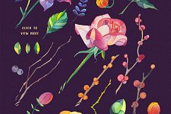 Lunar Flower Watercolor Graphic Kit Product Image 5