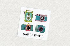 Set of cameras with letterings. Product Image 4