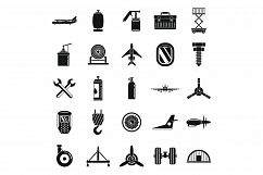 Aviation repair icons set, simple style Product Image 1