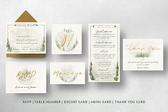 Watercolor Forest Wedding Invitation Suite Product Image 6