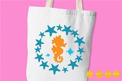 Sea Horse cutting files svg, dxf, pdf, eps included - cut files for cricut and silhouette - Cutting Files SG Product Image 2