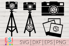 Photography Monogram Designs Set| SVG, DXF, EPS, PNG Product Image 1