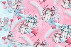 Winter Unicorn Digital Papers Product Image 7