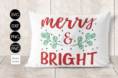 Merry &amp; Bright CHRISTMAS SVG File Bundle Product Image 1