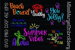 Summer Beach Sayings Bundle SVG Cutting File PNG DXF AI EPS Product Image 2
